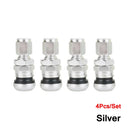 TQQTQQ 4Pcs/Set Car Truck Motorcycle Valve Short Stems Metal Bolt Tire Valve Stem Kit with Dust Cap Car Accessories