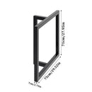 Livingandhome Height Metal Table Legs Furniture Accessories Anti-slip Black Iron Table Leg Round Metal Table Legs