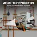 SucceBuy Hydraulic Tube Expander w/ 7 Pipe Expander Heads Deburring Tool Pipe Cutter for Copper Aluminum Brass Soft Steel Pipes