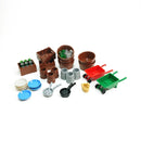City Food Hamburger Fries Accessories Friends MOC Building Blocks Drinks Fruit Vegetable Bread Fish Bottle Parts MOC Brick Leduo