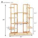Multi-Tiered Bamboo Plant Stand Indoor Outdoor Flower Pot Holder Rack for Garden Balcony Living Room
