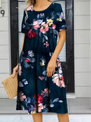 Fashion Elegant Women Dress Loose Casual Dress Women Printed Dress New Temperament