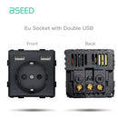 BSEED Zigbee Electric Floor Heating Thermostat LED Sensor Water Gas Boiler Smart Temperature Controller Without Frame Tuya Alexa