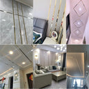 5M Mirror Wall Sticker Gold Silver Stainless Steel Decor Line for Home Background Wall Ceiling Edge Strip Living Room Decoration