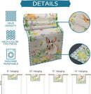 Easter Rabbit Eggs Linen Table Runner Dresser Scarves Table Decor Farmhouse Kitchen Dining Table Runner Easter Decorations