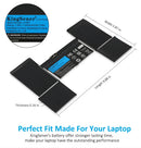 适用于 APPLE Macbook pro 12" A1534 2015 2016 2017 年款 KingSener A1527 A1705 笔记本电脑电池 MF855 MJY32CH/A MK4M2 EMC2746 EMC2991