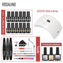 ROSALIND美甲套装 美甲工具套装 甲油胶半永久美甲套装 36W UV LED美甲灯 美甲机 甲油胶套装