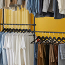 SoBuy KLS03 dresses stand coat rack stand with 4 dresses rods Telescopic Wardrobe System Adjustable Shelving System