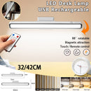 Rechargeable Desk Lamp Hanging Magnetic Reading Table Lamp LED Remote Control Dimming Lamp Battery Powered Bedroom Night Light