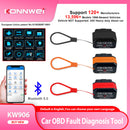 2026 KONNWEI KW906 OBD2 汽车发动机系统诊断工具扫描仪 蓝牙5.0 适用于安卓/苹果系统 ELM 327 代码读取器 Pic18F25K80