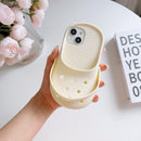 3D Cute Slippers Soft Silicone Phone Case for iPhone 16 Pro Max 15 14 13 12 11 Funny Breathable Shockproof Lanyard Strap Cover