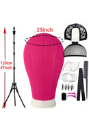 New Training Mannequin Head Canvas Block Head Display Styling Mannequin Manikin Head WigTripod Stand Free T Pins Wig Install Kit