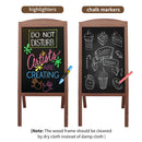 Wooden A Frame Chalkboard Sign Standing Pavement Chalkboard Easel Magnetic Blackboard Display Stand Sandwich Board