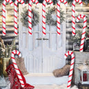 Inflatable Christmas Candy Cane Red White Stripes Candy Cane Balloons Xmas Tree Hanging Ornament New Year Party Decor Kids Gift