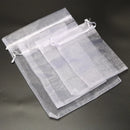 50pcs 7x9 9x12 10x15 11x16 13x18 15x20 17x23cm White Organza Bags Wedding Birthday Party Candy Box Chocolate Packing Gift Bags
