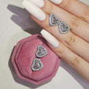2026 Pink Silver Color Zircon Stud Earrings For Women Earing Girl Party Gift 1 dollar items Gothic freeshipping y2k Jewelry Z7