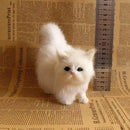 Cute Simulation Cat Plush Toys Hard Stuffed Kitten Model Fake Cat Realist Animals For Kids Girls Birthday Valentine's Day Gift