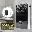 电热水器无水箱即热锅炉浴室110V 220V无水箱淋浴套装恒温器安全智能自动
