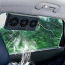 Solar Powered Car Radiator Cooling Fan with 3 Air Outlets Car Window Air Vent Fan USB Powered Auto Ventilation Fan for All Cars