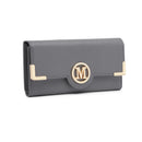 Miss Lulu WOMEN'S purse Long Wallet with zipper PU leather Card hand fan keys Holder Phone Case