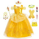 Girls Aurora Belle Rapunzel Sofia Princess Dress Halloween Easter Cosplay Costume Party Kids Dresses for Girls Children Clothing