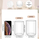 6/12 pcs Glass Cylinder Vases Clear Flower Vase Glass Hurricane Floating Candle Holder for Table Centerpiece Wedding Home Decor