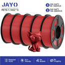 JAYO petg 3d printer filaments PETG 5Rolls 1.75mm Mixed Color Bubble Free FDM 3D Printer Material for 3d pen refill 1.1kg/1rolls