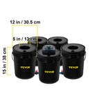 SucceBuy Hydroponics Deep Water Culture DWC Hydroponic System 5 Gallon 4 / 5 / 8 Buckets Hydroponic Systems, Parts & Accessories