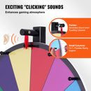 SucceBuy 18/24/36 inch Spinning Prize Wheel 14 Slots Spinning Wheel Tabletop/Floor Standing Win Fortune Spin Games for Party Pub