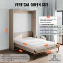 SucceBuy Murphy Bed Kit Full Size Vertical Deluxe DIY Wall Mechanical Hardware Pneumatic Lever Heavy Duty Frame for Guestroom