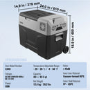 SucceBuy Car Refrigerator 12 Volt Car Refrigerator Fridge Single Zone Portable Freezer  and Handle -4℉-68℉ 12/24V DC and Cooler