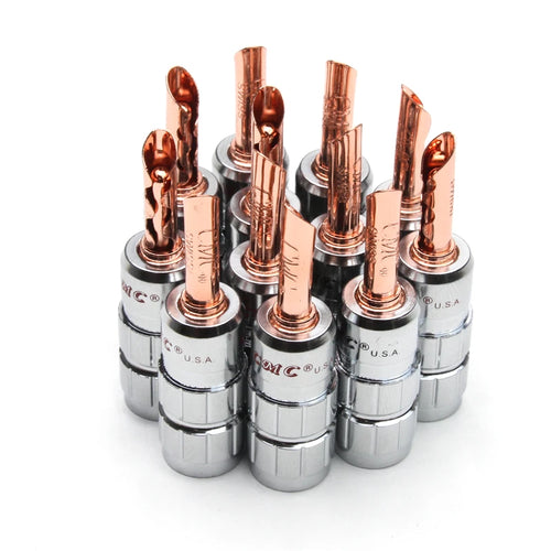 The Signal Purist | Self-Locking 24K Gold-Plated Banana Plug Connectors for High-Fidelity Audio