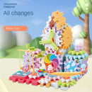Versatile Electric Rotating Gear Building Block Toys，   Montessori Block Bricks toys  For Children Boys Girl Birthday Gifts