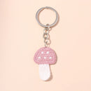Lovely Handmade Knitted Flower KeychainCrocheted Key Rings for Women Girls Handbag Pendants Charms DIY Jewelry Gifts
