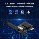 英特尔 I226-V PCIE 转 RJ45 网卡 2.5G 千兆以太网 100/1000/2500Mbps RJ45 LAN 控制器 适用于台式机/电脑 易于设置