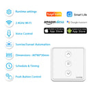 LoraTap 卷帘窗帘推式开关涂鸦智能生活电动马达连接 WiFi 兼容 Alexa 谷歌家居