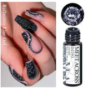 MEET ACROSS 5ml Liner Nail Gel Polish 28 Colors Black White French Pull Line Painting Varnish For UV Nails Art Design Manicure