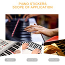 49/54/61/88 color Transparent Piano Keyboard Stickers Electronic Keyboard Key Piano Stave Note Sticker Symbol for White Keys