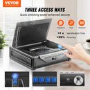 SucceBuy Gun Safe Q235 Steel Pistol Safe 3-Way Quick Access Firearm Case Gun Box Advanced Biometric Technology Travel Gun Safe