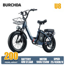 OTIDA U8 1000W45KM/H 20 Inch Electric Bicycle 48V31.5AH Lithium Battery Ebike 4.0 Fatbike Electric Bike for adults