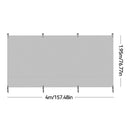 4x1.95M Caravan Privacy Screen Car Side Awning Rooftop Tent Sun Shelter Shade SUV Camping Canopy Outdoor Tents Accessories Kit