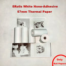 Peripage Paper Adhesive Thermal Sticker Photo Paper White Color Transparent Label for 57mm width Paperang Memobird Iprinter