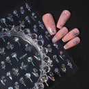 The Gilded Leaf | 12-Piece 3D Metallic Leaf Nail Sticker Set