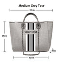 Personalised Chain Monogram Canvas Tote Bag Shoulder Bag Ladies custom bags for women chain Bridesmaids Gifts For Her