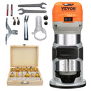 SucceBuy Wood Router 1.25HP 800W Wood Trimmer Combo Tool 30000RPM 6 Variable Speeds for DIY Woodworking Slotting Trimming
