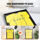 SucceBuy Jersey Display/Sports Card Display Frame Case, Large Lockable Sport Shadow Box, 98% UV Protection PC Glass and Hangers