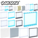 MARUMINE MOC Build Block Part Window Glass House Transparent Wall Panel 87552 87544 60581 87543 59349 Creative Brick Accessories