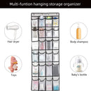 24 Pocket Over The Door Shoe Organizer Storage Bag For Shoes Sturdy Hanging Closet Rack Space-Saving Home Storage Solution
