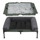 XXL XL Large Dog Bed Outdoor Raised Dog Bed with Cooling Breathable Mat and Soft Plush Mat Pet Puppy Camping Cot for Home Garden