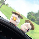 Car Decoration Hamster Car Accessories Window Center Console Cute Doll Car Interior Pendant Auto Dashboard Cool Decoration